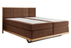 Boxspringbett inkl.Topper 'David' 180x200cm Eiche Stoff braun