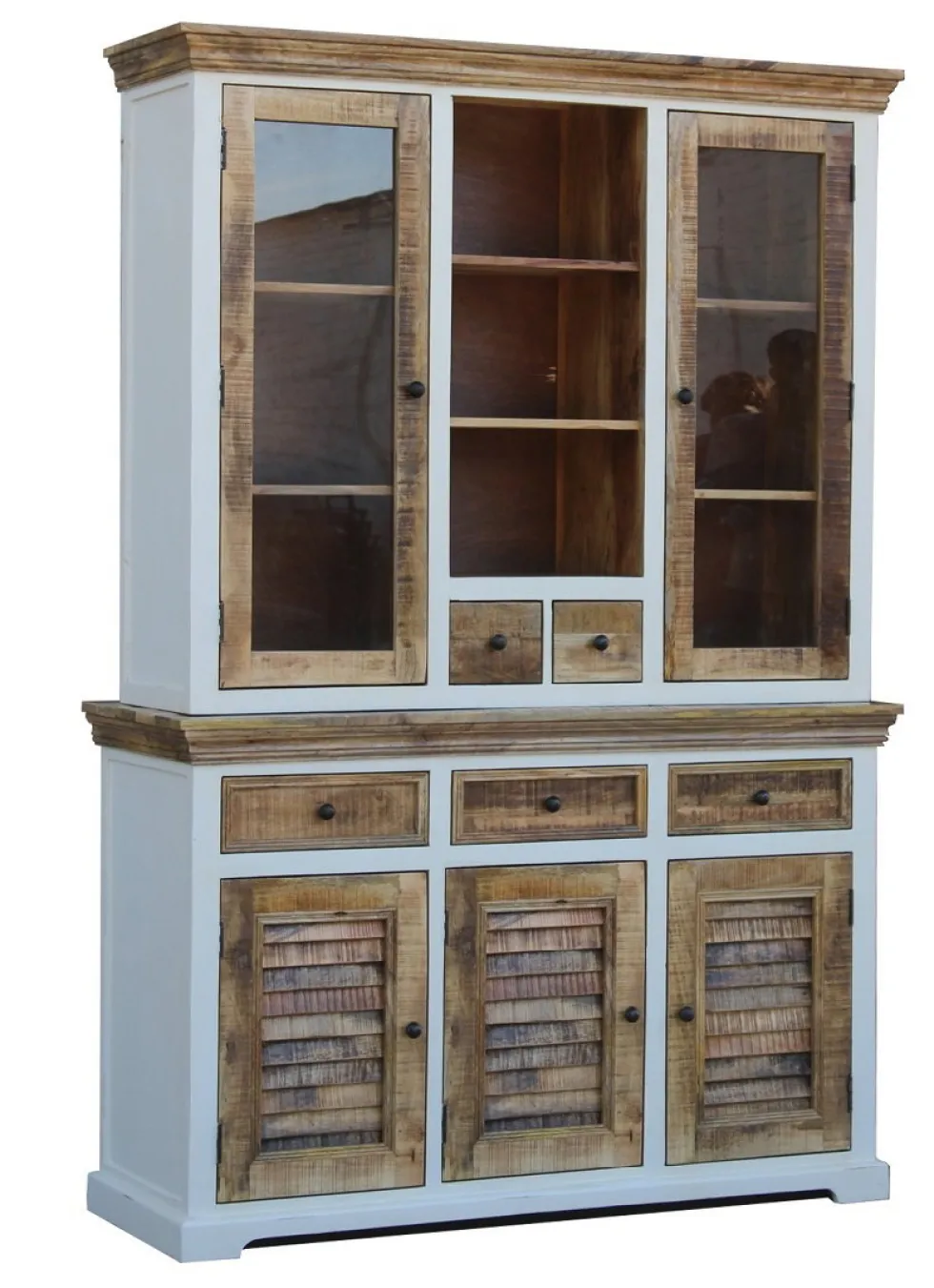 Buffetschrank 140cm 'Nizza' Mango weiß natur