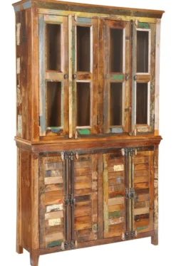 Buffet 122x203cm 'Hawkins' recyceltes Altholz mehrfarbig lackiert