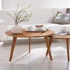 Couchtisch "Bern" 90cm Wildeiche massiv geölt