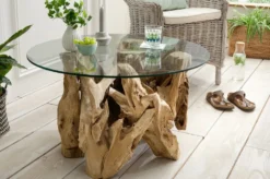 Couchtisch 80cm "Java" recyceltes Holz
