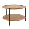 Couchtisch 60cm 'Lissabon' Wildeiche Stahl schwarz