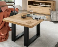 Couchtisch 70x70cm "Bergamo" Wildeiche geölt WZ-0159