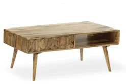 Couchtisch 115x55cm 'Kalani' Mango massiv natur lackiert