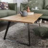 Couchtisch 110x60cm 'Lissabon' Wildeiche Stahl schwarz