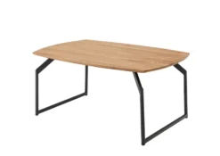 Couchtisch 90x60cm 'Lissabon' Wildeiche Stahl schwarz