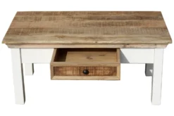 Couchtisch 100x40cm 'Nizza' Mango weiß natur