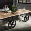 Couchtisch 120x60cm "Rail" Mango & Eisen