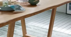Couchtisch 110x75cm 'Robin V' Wildeiche & Metall schwarz