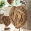 Deko-Herz 30cm auf Ständer "Herz" Teak