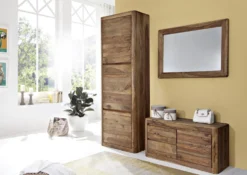 Dielenschrank 70x200cm "Indian Sunset" Sheesham