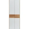 Dielenschrank 60x200cm "Trentino" Wildeiche & Glas weiß