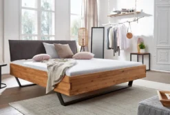Doppelbett 'Amelie' 180x200cm Wildeiche massiv