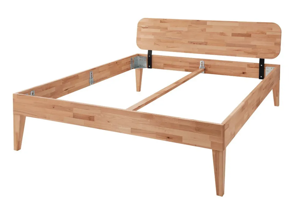 Doppelbett 'Grace III' 180x200cm Wildeiche geölt