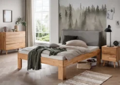 Doppelbett 'Grace IV' 180x200cm Wildeiche geölt