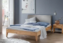 Doppelbett 'Grace V' 200x200cm Wildeiche geölt