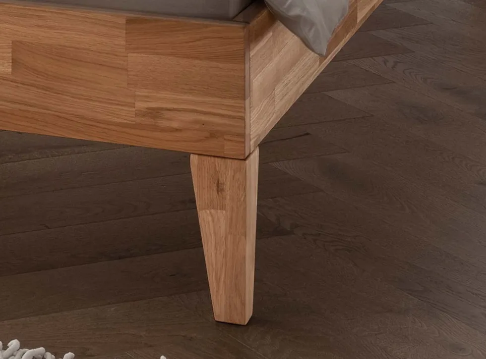 Doppelbett 'Grace' 160x200cm Wildeiche geölt