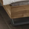 Doppelbett Kopfteil Baumkante 'Astoria III' 180x200cm Wildeiche geölt