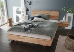 Doppelbett 'Laura' 160x200cm Kernbuche geölt