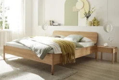 Doppelbett Metallfrei 'Natura Oak II' 180x200cm Wildeiche massiv