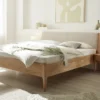 Doppelbett Metallfrei 'Natura Oak III' 200x200cm Wildeiche massiv