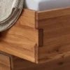 Doppelbett mit Schubkästen "Amelie" 200x200cm Wildeiche massiv