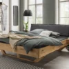 Doppelbett 'Mona III' 160x200cm Wildeiche geölt