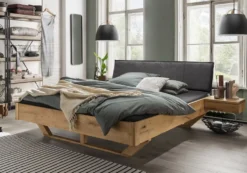 Doppelbett 'Mona III' 160x200cm Wildeiche geölt