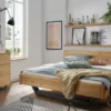 Doppelbett 'Mona II' 200x200cm Wildeiche geölt