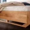 Doppelbett 'Mona IV' 200x200cm Cord beige & Wildeiche geölt