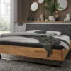 Doppelbett 'Mona V' 180x200cm Wildeiche geölt