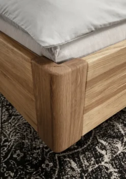 Doppelbett 'Mona V' 180x200cm Wildeiche geölt