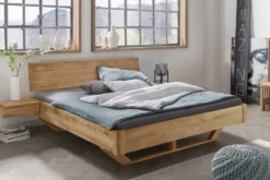 Doppelbett 'Mona' 160x200cm Wildeiche geölt