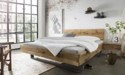 Doppelbett 'Navarra II' 180x200cm Wildeiche geölt