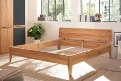 Doppelbett 180x200cm 'Ancona' Wildeiche massiv geölt