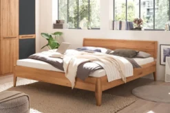Doppelbett 180x200cm 'Ancona' Wildeiche massiv geölt