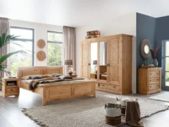 Doppelbett 180x200cm 'Anne' Kiefer eichefarbig SZ-0079