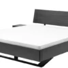 Doppelbett 180x200cm 'Lunaris' Wildeiche massiv schwarz
