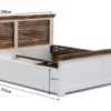 Doppelbett 180x200cm 'Nizza' Mango weiß natur