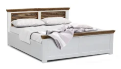 Doppelbett 180x200cm 'Nizza' Mango weiß natur