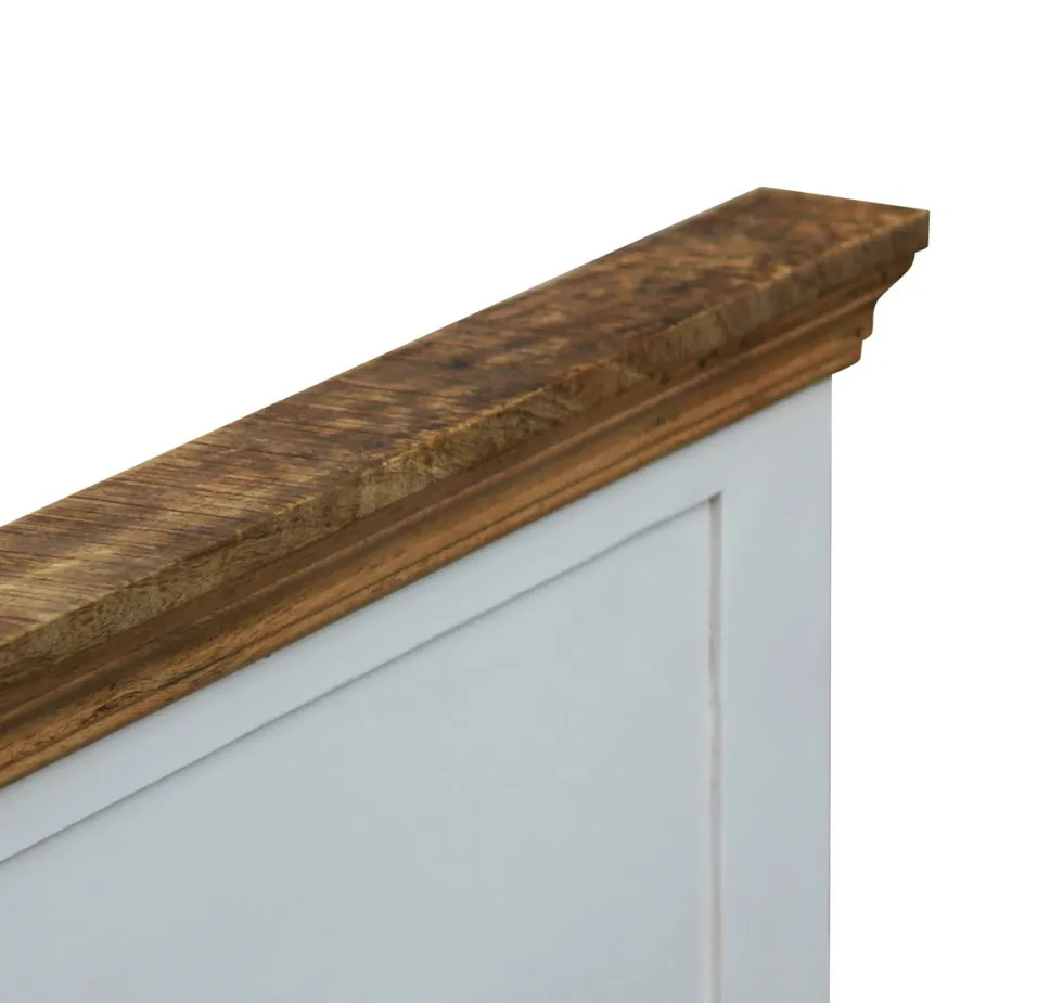 Doppelbett 180x200cm 'Nizza' Mango weiß natur