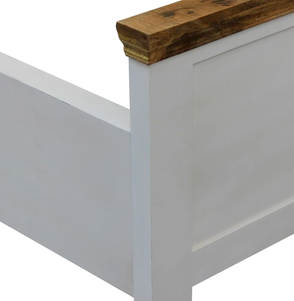 Doppelbett 180x200cm 'Nizza' Mango weiß natur