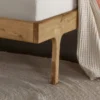 Doppelbett 200x200cm "Norden" Eiche & Rattangeflecht