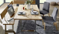 Eckbankgruppe 248x148cm "Amber II" Wildeiche massiv