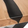 Epoxidharz Esstisch verschiedene Größen "Kano II" Wildeiche massiv 240x100 cm transparent