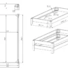 2er-Set Stapelbett 90x200cm 'Dubi' Wildeiche massiv