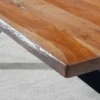 Esstisch mit gerader Kante 220x100cm 'Pinta' Altholz & X-Fuß