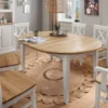 Esstisch rund 120cm ausziehbar "Jale" Kiefer & Eiche massiv WZ-0622