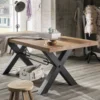 Esstisch verschiedene Größen und Tischkanten 'Ligna X` Wildeiche massiv 220x100cm gerade Kante natur geölt