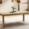 Esstisch 200x90cm 'Hawkins' recyceltes Altholz mehrfarbig lackiert